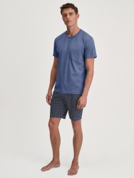 CALIDA Shorty »Relax Imprint 3«, (2 tlg.), kurzarm, Rundhals, Brusttasche