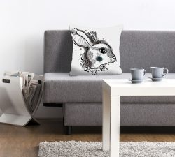 queence Dekokissen »Mikkel«, (1 St.), mit einem Hasen mit Blättern