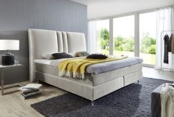 ATLANTIC home collection Boxspringbett, mit Topper und hohen Kopfteil
