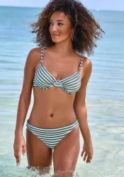 Lascana - Bikini Oberteil mit Bügel, für Damen, Grün Bedruckt, Größe 36