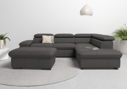 Home affaire Ecksofa »Alberto«, mit Ottomane, inkl. Kopfteilverstellung, wahlweise mit Bettfunktion