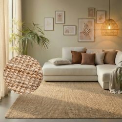 HANSE Home Teppich »Jaipur«, rechteckig, Jute, Natur, Wohnzimmer, Esszimmer, Schlafzimmer, Flur, Modern, Boho