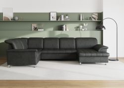 DOMO collection Wohnlandschaft »Franzi«, im XXL-Format, wahlweise mit Bettfunktion, Bettkasten und Kopfteilverstellung, frei im Raum stellbar