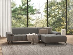 sit&more Ecksofa »Cool«, wahlweise mit Kopfteilverstellung und Vorziehsitz, motorisch, mit schwarzen Füssen