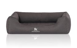 Knuffelwuff Hunde-Bett Leon Velour XXL, 120 x 85 cm, Anthrazit