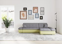 DOMO collection Ecksofa »Moric«, im XXL-Format, wahlweise mit Bettfunktion und Armlehnenverstellung, inklusive loser Zierkissen, frei im Raum stellbar