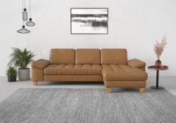 sit&more Ecksofa, mit Recamiere, mit oder ohne Bettfunktion, Bettkasten, Füsse Eiche