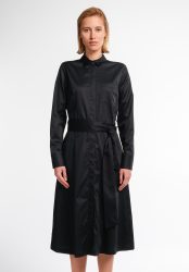 LANGARM BLUSENKLEID 1863 BY ETERNA - PREMIUM SATINGEWEBE SCHWARZ