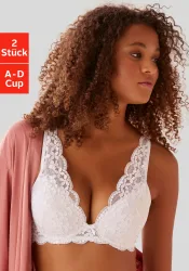 petite fleur Push-up-BH Packung, in High Apex Schnittform, Dessous