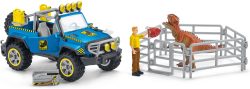 Schleich® Spielzeug-Auto »Dinosaurs, Geländewagen mit Dino-Aussenposten (41464)«, (Set)