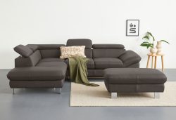 COTTA Ecksofa »Driver«, mit Kopfteilverstellung, wahlweise mit Bettfunktion