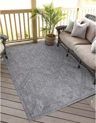 Carpet City Teppich »Santorini«, rechteckig, 5 mm Höhe, 3D-Effekt, für Wohnzimmer, Flur, Küche, Wintergarten, Balkon, Wetterfest & UV-beständig