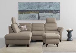 sit&more Ecksofa »Mellum«, inklusive Federkern, wahlweise mit Bettfunktion, Stauraum und Armteilfunktion