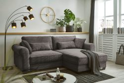 ED EXCITING DESIGN Ecksofa »Angelina«, mit Bettfunktion und Bettkasten, sowie Rücken-, Nieren- und Zierkissen