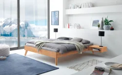 Hasena Bett Ivana Braun Holz 200 x 200 cm - Farbe: eiche - Bett