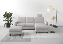 Home affaire Ecksofa »Summer«, mit Recamiere, mit oder ohne Bettfunktion und Bettkasten, Cord-Bezug