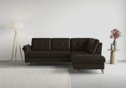 sit&more Ecksofa »Göteborg«, inklusive Sitztiefenverstellung und Federkern, wahlweise mit Bettfunktion und Bettkasten