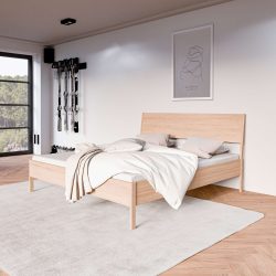 Home affaire Bett »Nord, Bettgestell, Eichefurnier« skandinavisches und minimalistisches Design, natürliche Eleganz