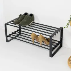 Spinder Design Schuhregal Hesta Schwarz Stahl 70 cm 29 cm - Schuhregal