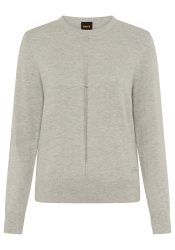 BOSS ORANGE Strickpullover »Finguine Premium Damenmode« mit Ajour-Dekor, Rundhalsform