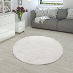 Paco Home Fellteppich »Rabbit 780«, rund, 25 mm Höhe, Kunstfell, Kaninchenfell-Haptik, seidenweich - ein echter Kuschelteppich, Uni-Farben, ideal im Wohnzimmer & Schlafzimmer