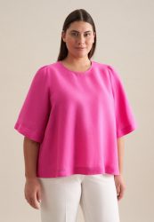 seidensticker Shirtbluse »Schwarze Rose« Kurzarm Rundhals Uni