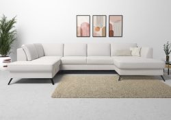 sit&more Wohnlandschaft, inklusive Sitztiefenverstellung, wahlweise mit Bettfunktion, 15cm hoch
