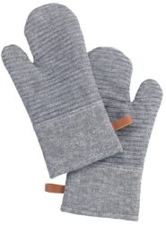 Wenko, WENKO Topfhandschuhe »Ada Stripes«, (Set, 2 tlg.), mit Baumwollinnenseite, 1 Paar, grau