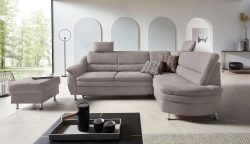 Places of Style Ecksofa »Cardoso«, Federkern, wahlweise mit Bett, Schubkasten