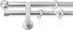 SN DECO GROUP Gardinenstange Ø 19 mm 2 läufig-läufig Fixmass;kürzbar