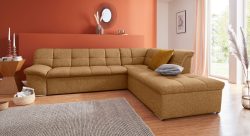 DOMO collection Ecksofa »Lagoa«, wahlweise mit Bettfunktion, frei im Raum stellbar, in grosser Farbvielfalt