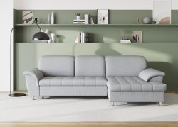 DOMO collection Ecksofa »Franzi«, wahlweise mit Bettfunktion, Bettkasten und Kopfteilverstellung, frei im Raum stellbar