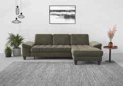 sit&more Ecksofa, Recamiere, mit oder ohne Bettfunktion, Bettkasten, Füsse wengefarben