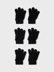 Fingerhandschuhe NKNMAGIC 3er Pack in black