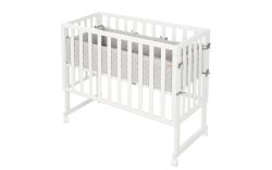 roba Stuben- & Beistellbett 3in1 Weiß mit Barriere Style grau