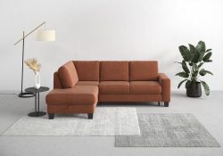 Home affaire Ecksofa »Summer«, mit Ottomane, mit oder ohne Bettfunktion und Bettkasten, Cord-Bezug
