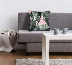 queence Dekokissen »Lazy Day«, (1 St.), mit Schriftzug und Federn