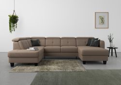 sit&more Wohnlandschaft »Bellucci«, inklusive Kopfteilverstellung und Federkern, wahlweise mit Bettfunktion und Bettkasten