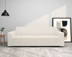 Dorel Home 3-Sitzer »Allie II Schlafsofa 225 cm«, Bett-Funktion (108/190cm), Rückenlehne 2-teilig, mit Steppung