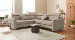 sit&more Ecksofa »Bologna«, inklusive Kopfteilverstellung und Federkern, wahlweise mit Bettfunktion und Schubkasten