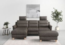 sit&more Ecksofa »Farö«, inklusive Federkern, mit naturfarbenen Füssen, wahlweise mit Bettfunktion und Bettkasten