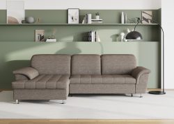 DOMO collection Ecksofa »Franzi«, wahlweise mit Bettfunktion, Bettkasten und Kopfteilverstellung, frei im Raum stellbar