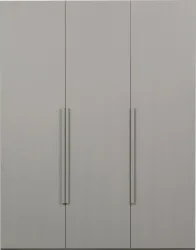 mutoni, mutoni - Schrank Rens 3-türig kieselgrau 165x210, One Size