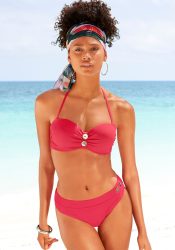 Vivance Bügel-Bandeau-Bikini, mit goldfarbenenen Zierknöpfen