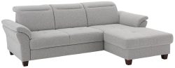 Premium collection by Home affaire Ecksofa »Solvei«, mit Recamierenabschluss und Sitztiefenverstellung. Wahlweise auch mit Kopfteilverstellung und Bettfunktion, Federkern