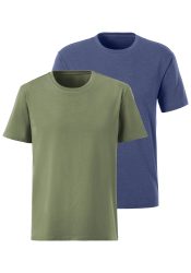 John Devin T-Shirt »mit Slub-Garn Struktur«, (Packung, 2 tlg., 2er-Pack), aus leichter, strukturierter Baumwollqualität - im 2er-Sparpack