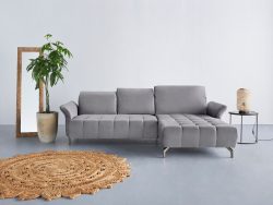 INOSIGN Ecksofa »Fresh«, Federkern, wahlweise mit Kopfteilverstellung, Armteilverstellung und mit motorischem Vorziehsitz, Bezug Olympia SOFT CELAN: leicht mit Wasser zu reinigen