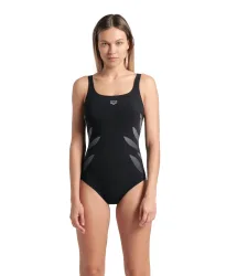 Arena W Arena Swimsuit Milena Wing Back C Cup Figurformender Badeanzug Damen, schwarz, Grösse: D 38