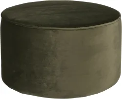 mutoni - Hocker Sara niedrig Velvet warm green, One Size, Grün