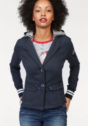 KangaROOS Sweatblazer, mit vielen Details und abnehmbarer Kapuze